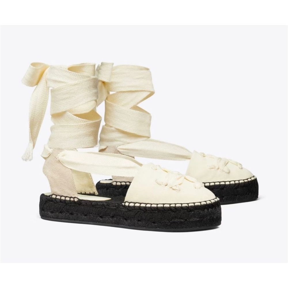 Tory Burch Woven Double T Espadrilles - Picture 3 of 12